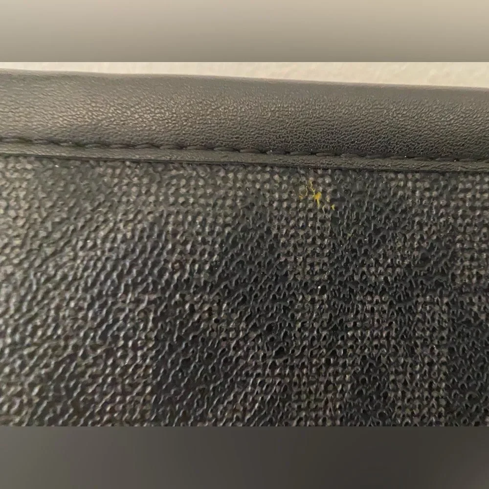 Michael Kors Logo Designer Leather Zip Black Belt Bag